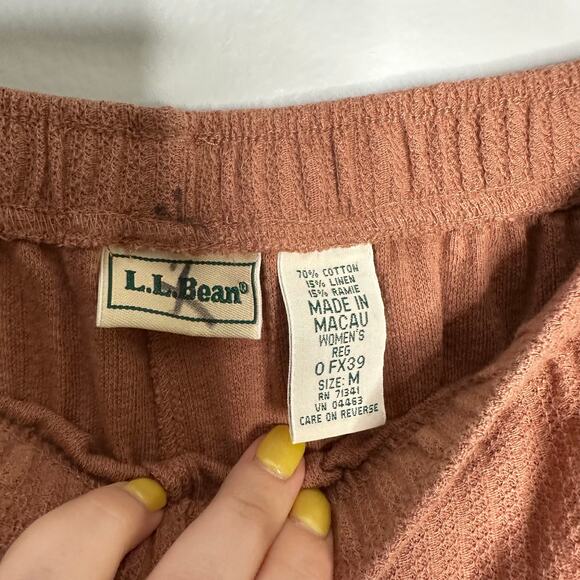 L.L Bean Women's Vintage‎ Rust Cotton Linen Drawstring Loose Fit Pants Size M - Picture 5 of 8